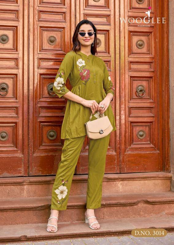 Wooglee tulip vol 3 cord set Kurti wholesalers in Chandni Chowk